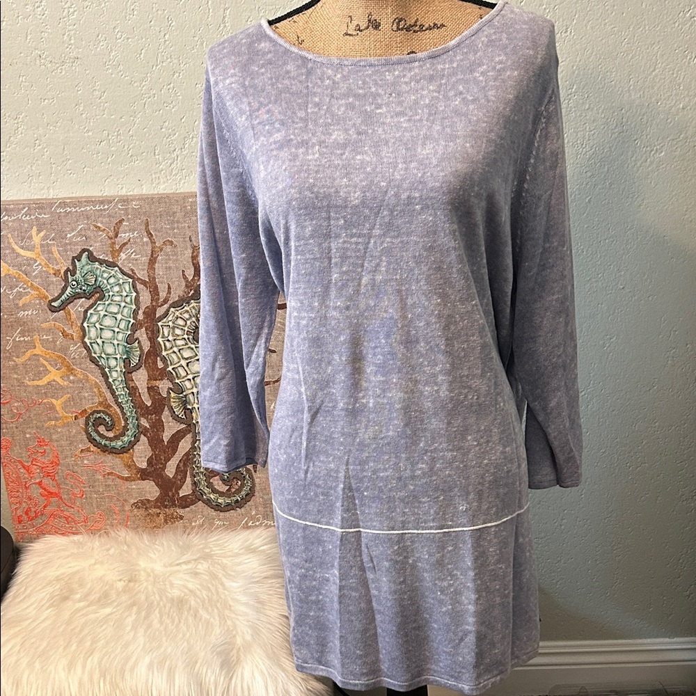 J. Jill Blue Long Sleeve Top